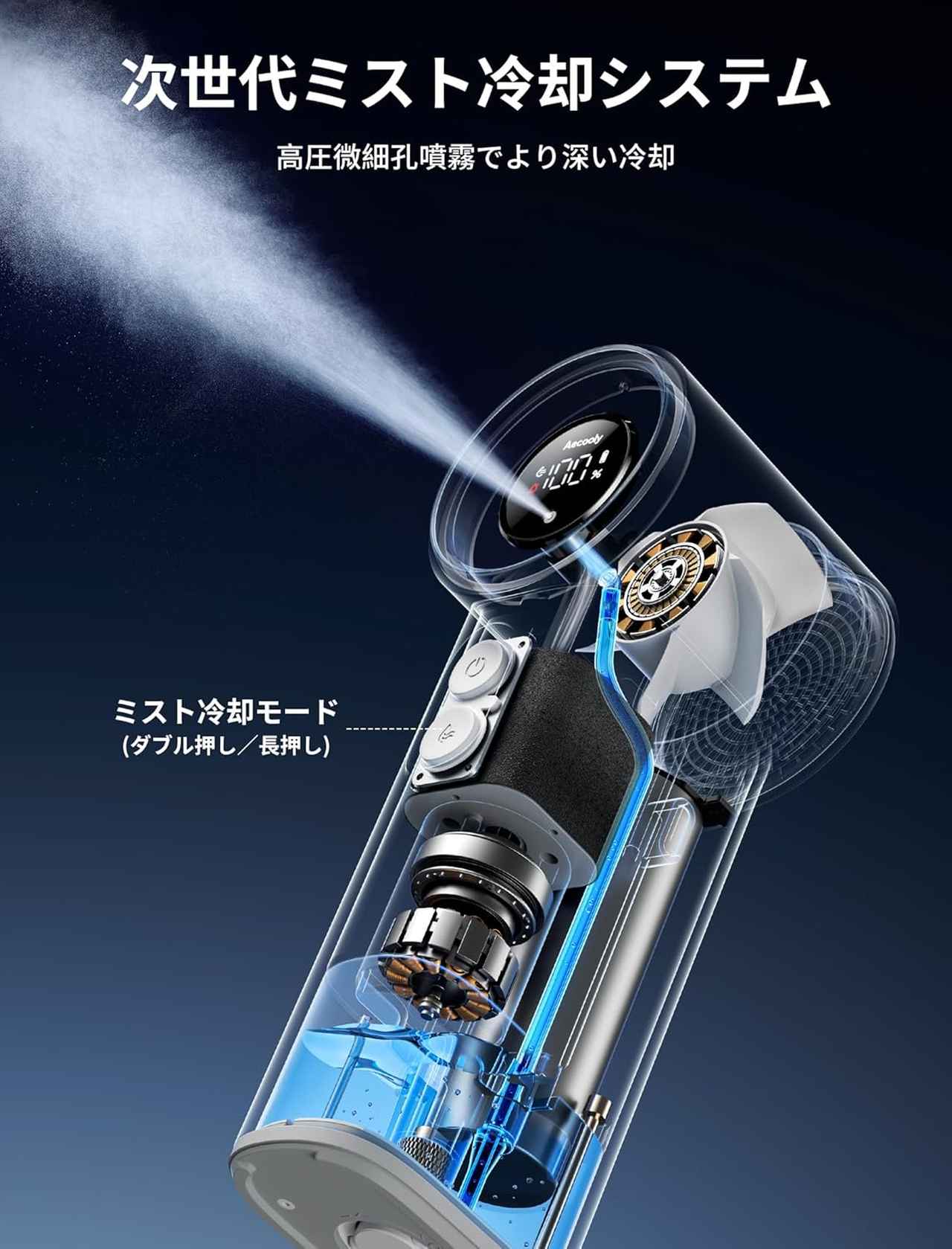 画像5: 風とミストがつくる、新しい涼しさ♡Aecoolyから「Cold Air ミストファン」登場