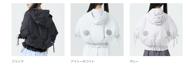 画像: 空調ブルゾンfanqlo-Short(ショート) ミニファンを採用 サイズ :フリーサイズ(着丈60.0cm 肩幅60.0cm 胸囲123.0cm 袖丈22.5cm) 価格 :22,500円(税込) 予約販売開始日:2026年5月22日(金) 商品のお届け :2026年6月初旬より順次発送予定 ※2026年6月初旬以降は、通常販売として順次ご購入いただけます。