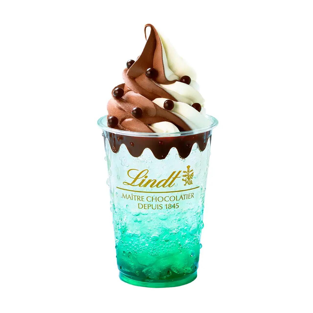 画像3: ②チョコミントを、夏らしく爽快に。これまでにない新しいチョコミント体験をお届け！リンツ「チョコミント ソーダフロート」