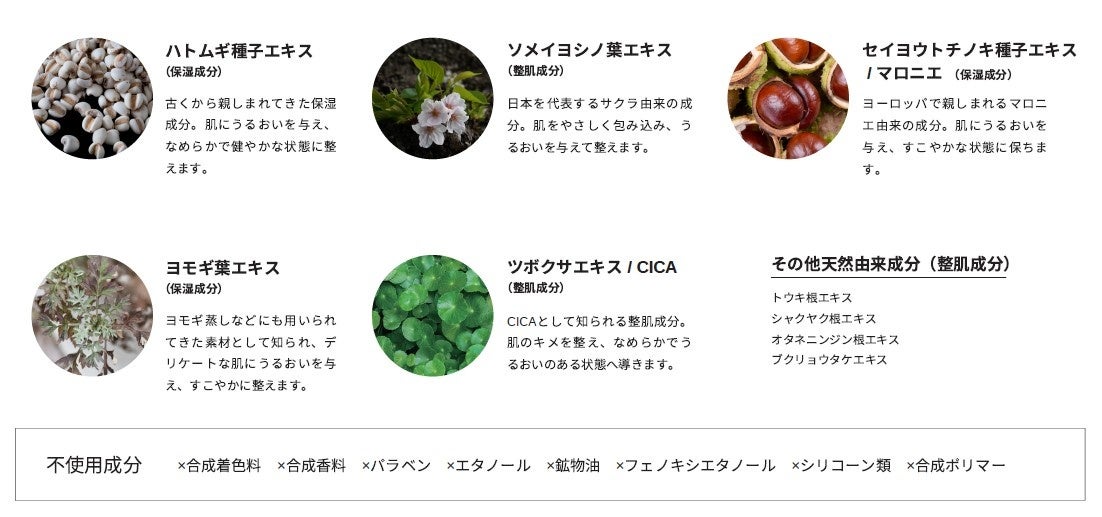 画像: すっきり洗い上げながらも、肌にうるおいを与える、5種の植物エキス配合