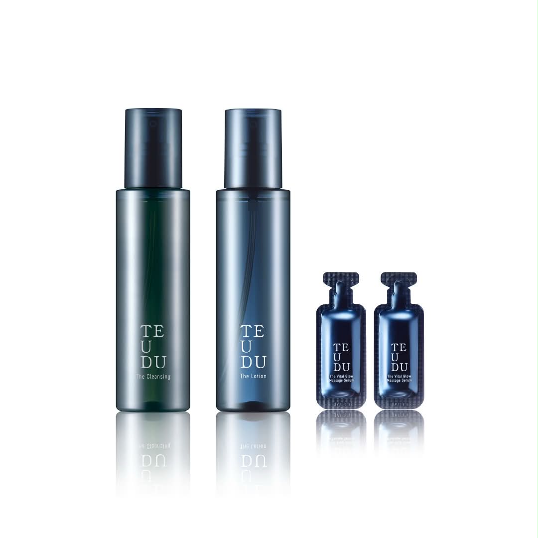 画像: TEUDU オリジナルリミテッドセット ￥22,501（税込） ［内容］ The Cleansing 1 本 The Lotion 1 本 The Vital Glow Massage Serum ２包