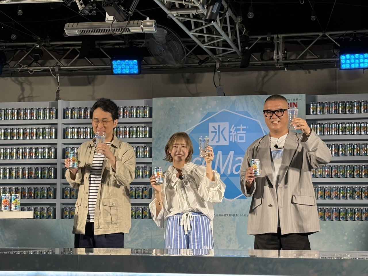 画像3: FRUITS ZIPPER 仲川瑠夏さん&シソンヌもひんやり体験を満喫