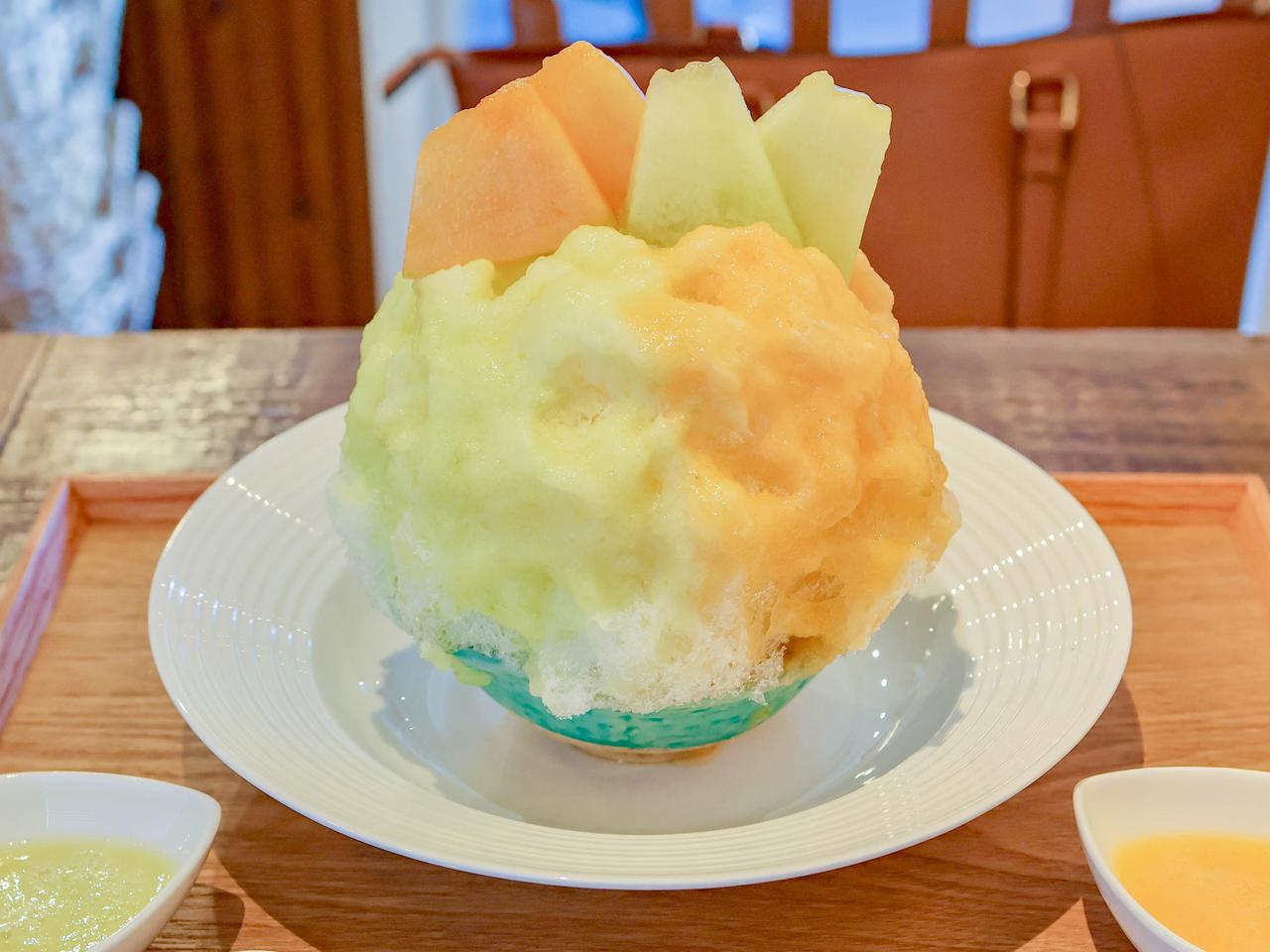 画像1: 一杯で2度美味しい!贅沢すぎるメロンのかき氷