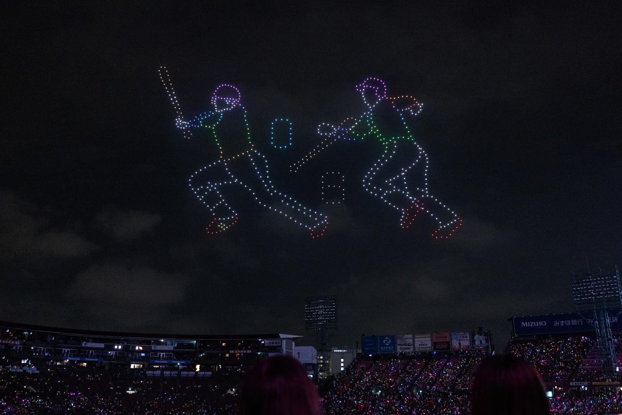 画像2: 宇宙の世界観で彩る場内演出!今年初の300機のドローンショーも毎日開催 フィナーレには球界最大級800機ドローンと花火も