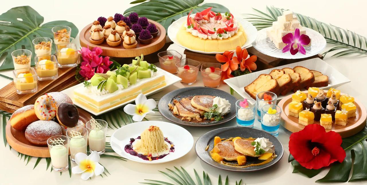 画像: 【名古屋プリンスホテル スカイタワー】「トロピカルスイーツ＆ランチブッフェ ～Taste of Hawaii～」 トロピカルスイーツ＆ランチブッフェ 【期　間】2026年6月5日(金)～9月8日(火) 【料　金】平日：おとな1名さま　￥5,200/小学生　￥2,600/幼児（4才～未就学児）　￥1,500 土休日：おとな1名さま　￥6,000/小学生　￥3,000/幼児（4才～未就学児）　￥1,900 ※2026年8月8日(土)～16日(日)は全日休日料金とさせていただきます。 【場　所】Sky Dining 天空（31F）