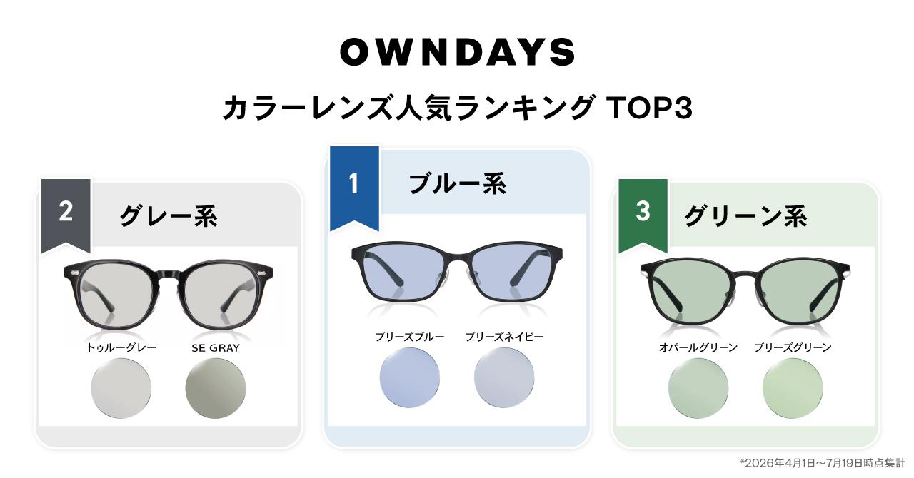 画像: OWNDAYS カラーレンズ人気ランキング