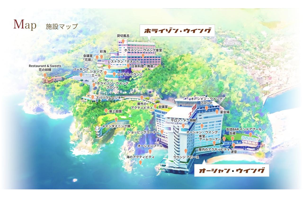 画像: 施設マップ hotel-new-akao.com