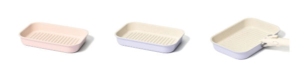 画像: GO TABLE トースター グリルプレート 【種類】ピンク/グレー 【価格】各2,400円 GO TABLEシリーズ 着脱式ハンドル 【種類】アイボリー/ピンク【価格】各1,800円