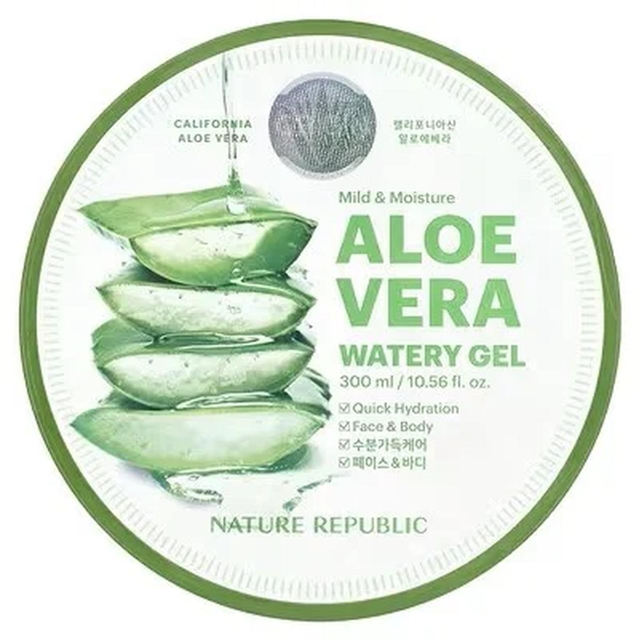 画像: スキンケア部門 NATURE REPUBLIC ネイチャーリパブリック マイルド&モイスチャー アロエベラ ウォータリージェル 300ml 通常価格:838円 *2026年9月18日現在 iherb.co