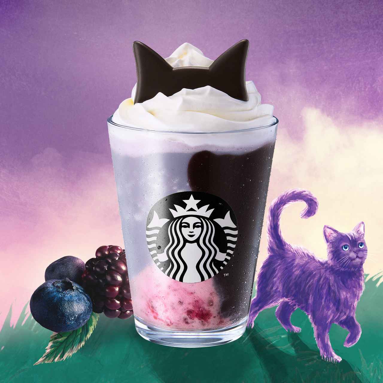 画像: ブラックベリー ヨーグルト フラペチーノ® 黒耳ver.