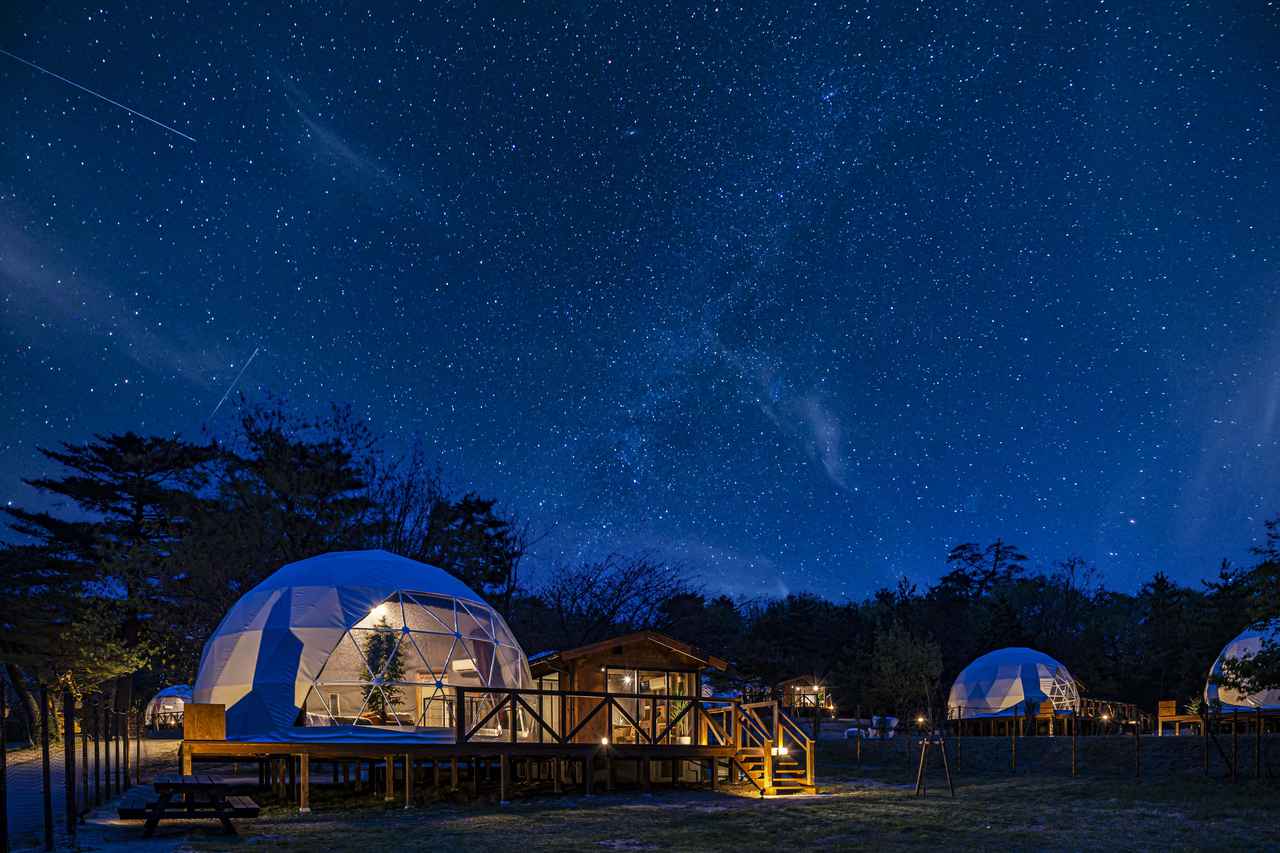 画像: 美しい星空を、グランピングで