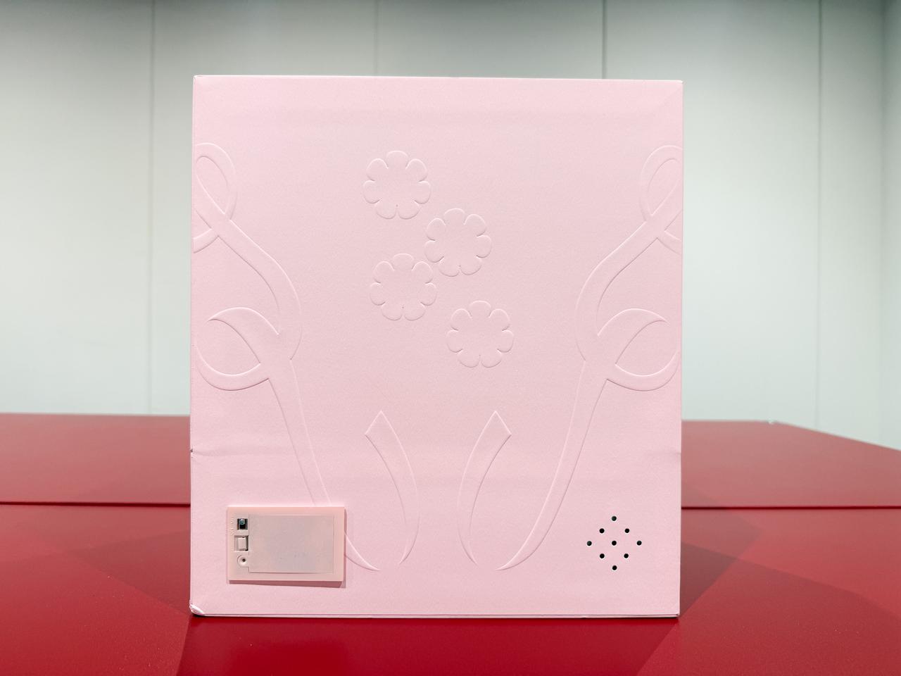 画像: 後ろには、『VIVAIA』のオリジナル楽曲を流すことができるスイッチがありました！