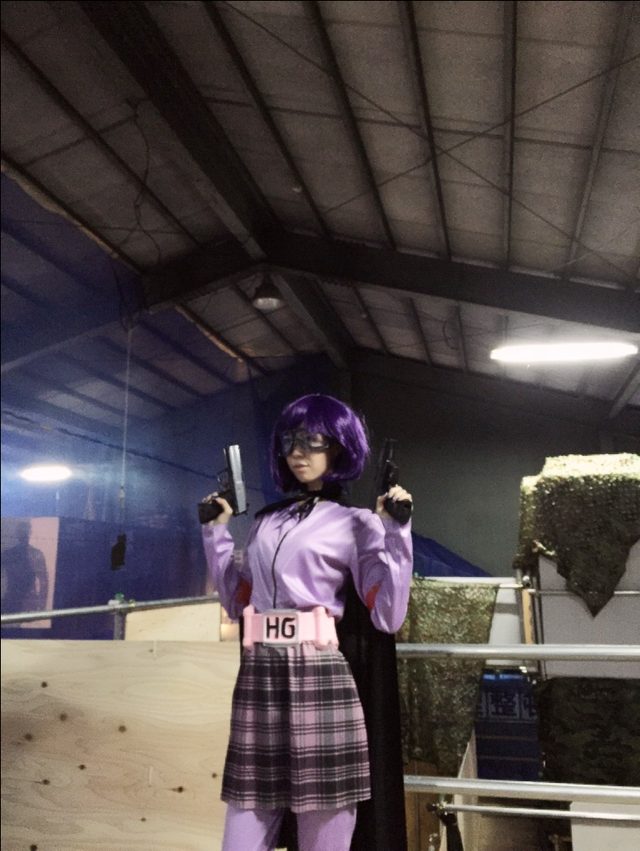 画像: キックアスのヒットガールコスプレをした生田晴香