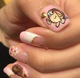 画像: カブトガニ博物館ネイル、親指はゆるキャラのカブニくんです。