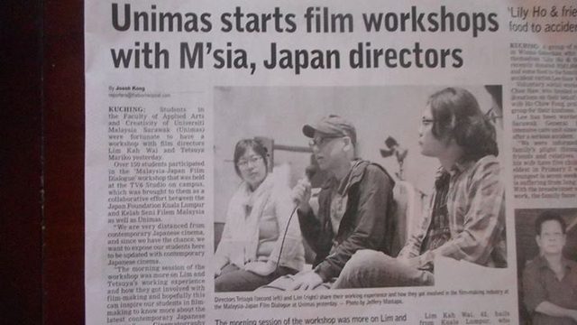 画像: ワークショップの様子が、マレーシアの新聞に掲載された。