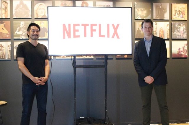 画像: 日本オフィスで挨拶したNetflixのグレゴリー・K・ピーターズ(代表取締役社長)と大崎貴之(副社長) http://news.walkerplus.com/article/60182/