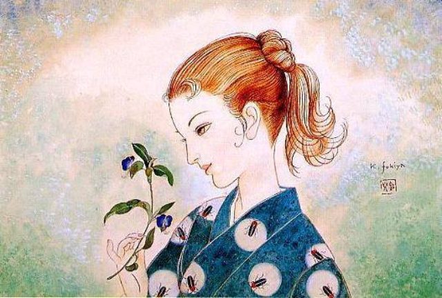 画像: (C)蕗谷虹児(1898―1979) cinefil.asia 大正時代から昭和初期 http://www.postalmuseum.jp/event/2014/01/fukiyakoji.html