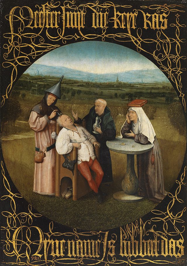 画像: ヒエロニムス・ボス《愚者の石の除去》1500-10年頃 油彩・板 48.5×34.5cm プラド美術館蔵 © Archivo Fotográfico, Museo Nacional del Prado. Madrid.