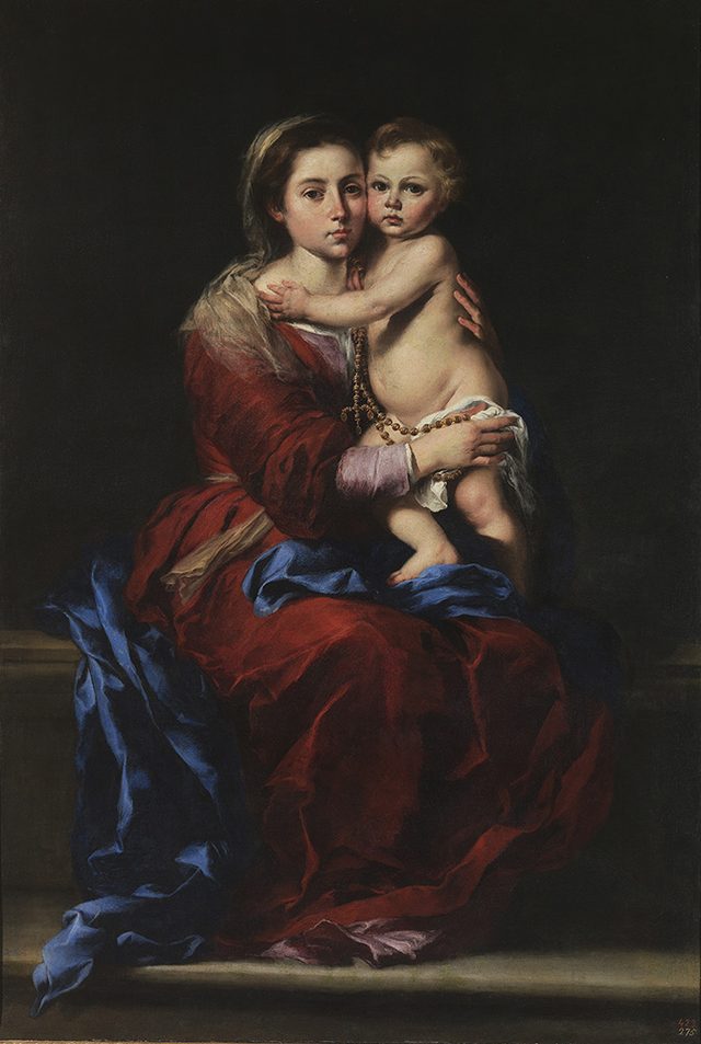 画像: バルトロメ・エステバン・ムリーリョ《ロザリオの聖母》1650-55年 油彩・カンヴァス 166×112cm プラド美術館蔵 © Archivo Fotográfico, Museo Nacional del Prado. Madrid.