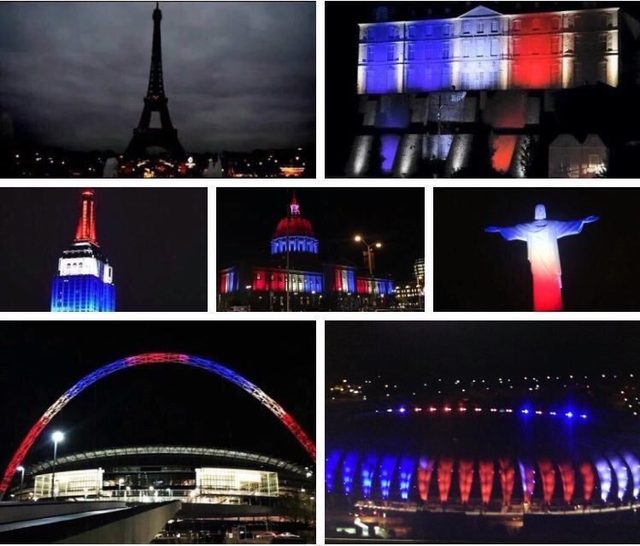 画像1: エッフェル塔も追悼で光り消す---9.11以来の世界的な大惨事、パリを直撃!多くの興業も中止、相次ぐ--。