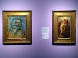 画像: 左:ジョージ・フレデリック・ワッツ《希望》のためのスケッチ 1877-86年頃 油彩・パネル © Courtesy National Museums Liverpool, Walker Art Gallery 右:ジョージ・フレデリック・ワッツ《愛と生》 1904年 油彩・カンヴァス © Courtesy National Museums Liverpool, Walker Art Gallery