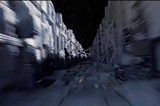画像: 『スター・ウォーズ』から、デススターへのアタック場面。Xーウィングも背景も意図的にぶれさせています。この手法でスピード感を演出。