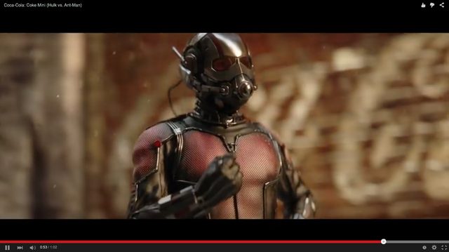 画像2: こんな対決がCMに"ハルクvsアントマン" 1分の動画です!