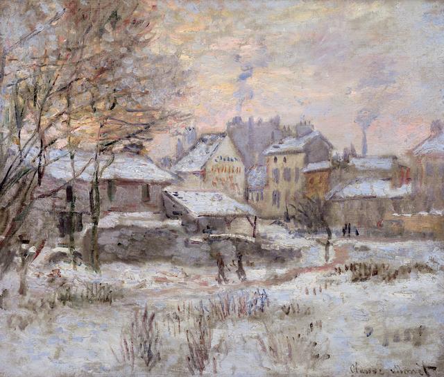 画像: クロード・モネ 《雪の効果、日没》 1875年 Musée Marmottan Monet, Paris © Bridgeman-Giraudon