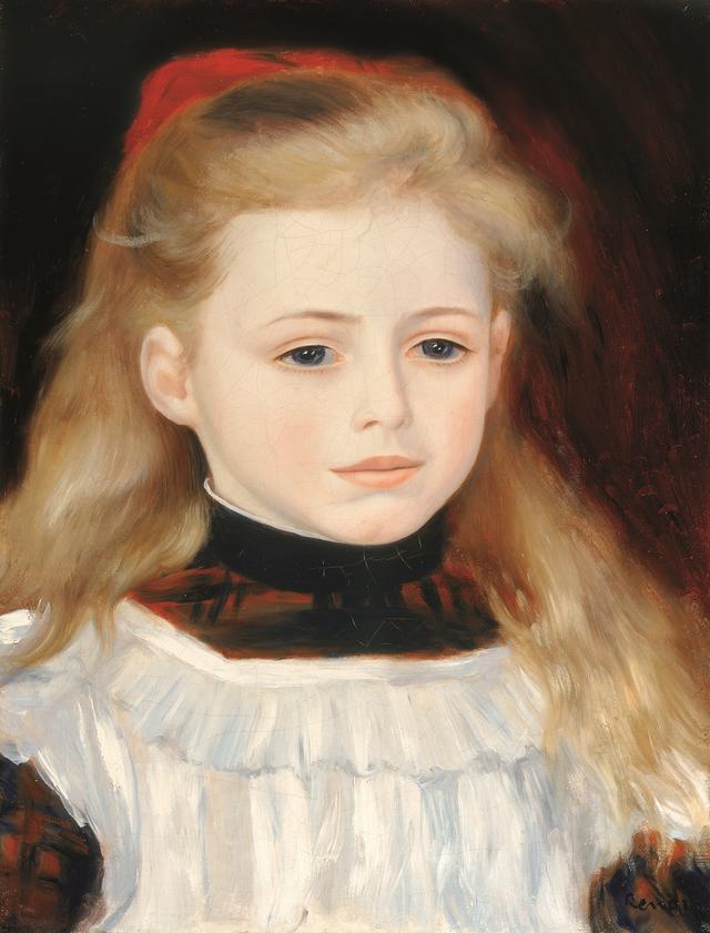 画像: ピエール=オーギュスト・ルノワール 《白いエプロンのリュシー・ベラールの肖像》 1884年 油彩・カンヴァス、35.2×27.1cmペレス・シモン・コレクション、メキシコ© Arturo Piera