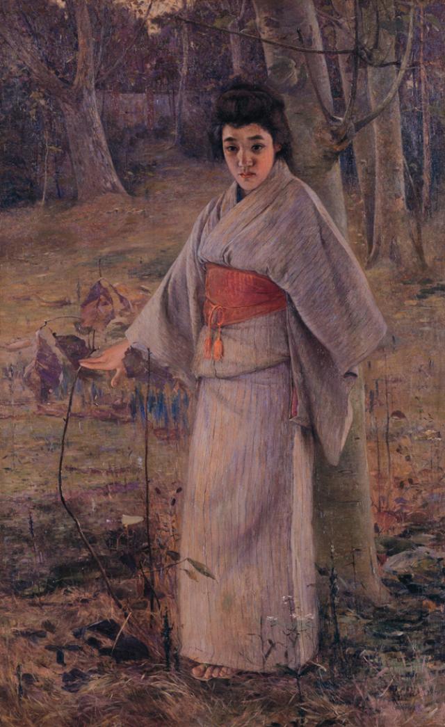 画像: 金山平三《秋の庭》1909年