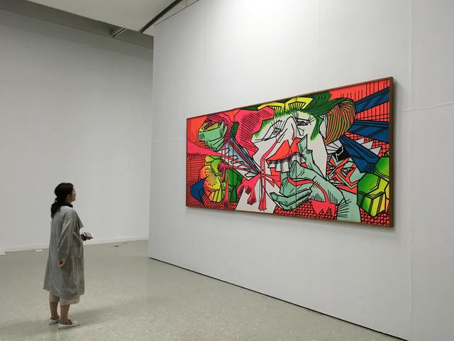 画像: 篠原有司男 Shinohara Ushio (1932- ) 「おいらん」 油彩、カンヴァス 160×390cm 1967 所蔵:宮城県美術館