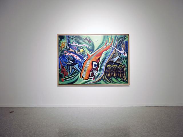 画像: 岡本太郎 Okamoto Taro (1911-1996) 「森の掟」 油彩、カンヴァス 181.5x259.5cm 1950 所蔵:川崎市岡本太郎美術館