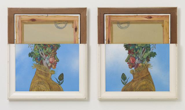 画像: 鈴木慶則 Suzuki Yoshinori(1936- 2010) 「非在のタブロー(アルチンボルトによる) 油彩、木、カンヴァス 53.7×46.2×6cm 2点 1967 所蔵:鎌倉画廊