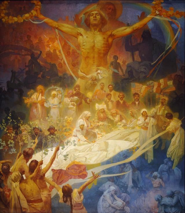 画像: 《スラヴ叙事詩「スラヴ民族の神格化」》 1926-28年 プラハ市立美術館 ©Prague City Gallery