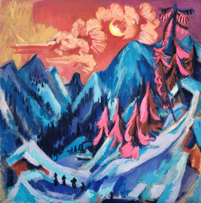 画像: 「月下の冬景色」 エルンスト・ルートヴィヒ・キルヒナー 1919年 Gift of Curt Valentin in memory of the artist on the occasion of Dr. William R. Valentiner's 60th birthday