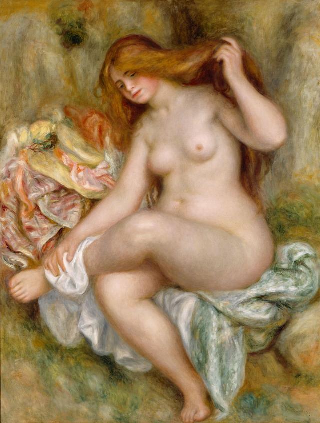 画像: 「座る浴女」 ピエール・オーギュスト・ルノワール 1903-1906年 Bequest of Robert H. Tannahill
