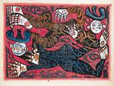 画像: 《飛神の柵(御志羅)》昭和43年(1968)年 棟方志功記念館蔵