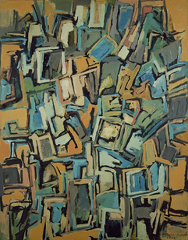画像: 《Work B.125》1956年 油彩・キャンバス 117×91㎝ 宇都宮美術館蔵