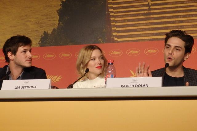 画像: 『たかが世界の終わり』の公式記者会見:左からギャスパー・ウリエル、レア・セドゥ、グザヴィエ・ドラン Photo by Yoko KIKKA