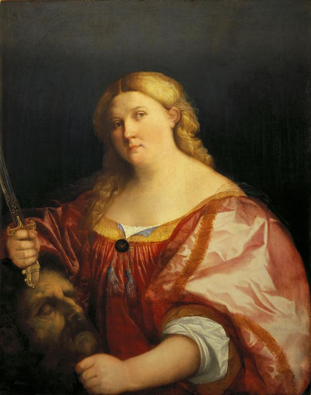 画像: パルマ・イル・ヴェッキオ 《ユディト》 1525年頃、油彩、板、90×71cm、フィレンツェ、ウフィツィ美術館 © 2016. Photo Scala, Florence - courtesy of the Ministero Beni e Att. Culturali