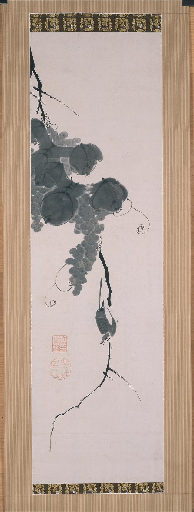 画像: 葡萄小禽図
