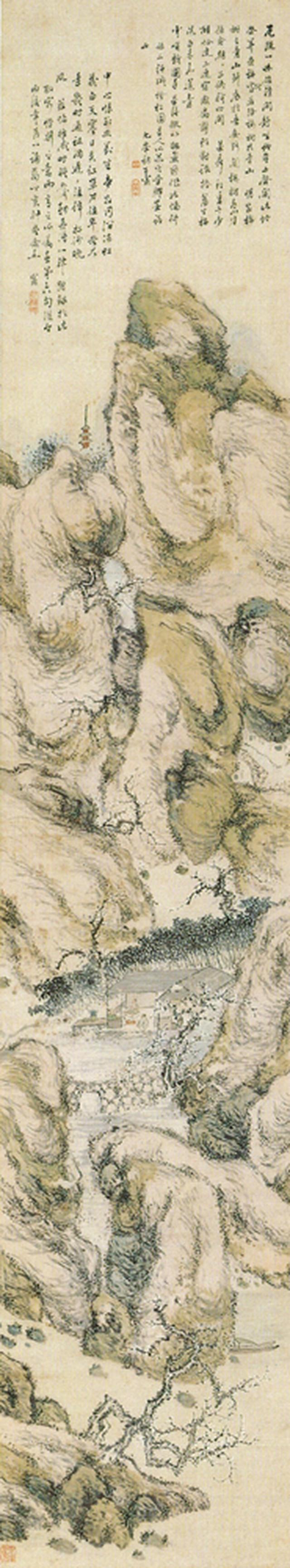 画像: 田能村竹田 梅渓閑居図 江戸・文政10年(1827)