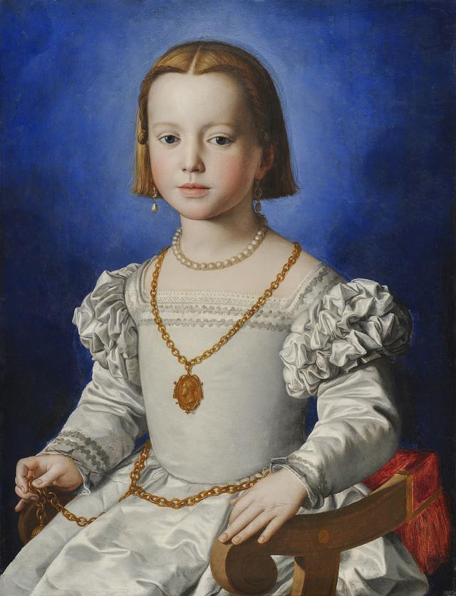 画像: ブロンズィーノ《ビア・デ・メディチの肖像》1542年頃 ウフィツィ美術館 © Gabinetto Fotografico delle Gallerie degli Uffizi