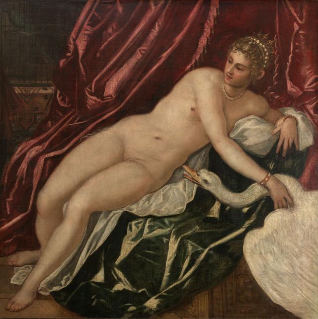 画像: ティントレット(ヤコポ・ロブスティ)《レダと白鳥》 1551-55年頃 ウフィツィ美術館 © Gabinetto Fotografico delle Gallerie degli Uffizi