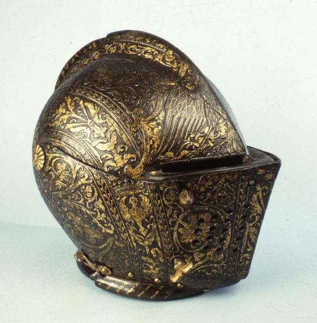 画像: ポンペオ・デッラ・カーザに帰属 《ヴィンチェンツォ1世・ゴンザーガの冑》 1584年頃 トリノ王立兵器博物館 © Musei Reali di Torino - Armeria Reale