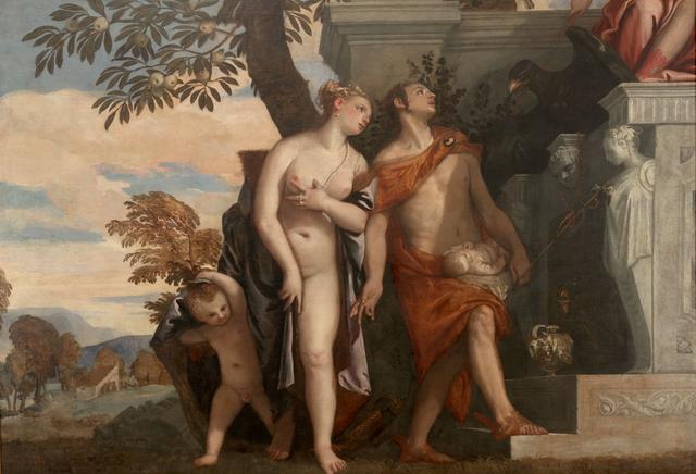 画像: パオロ・ヴェロネーゼ《息子アンテロスをユピテルに示すヴィーナスとメルクリウス》 1560-65年 ウフィツィ美術館 © Gabinetto Fotografico delle Gallerie degli Uffizi