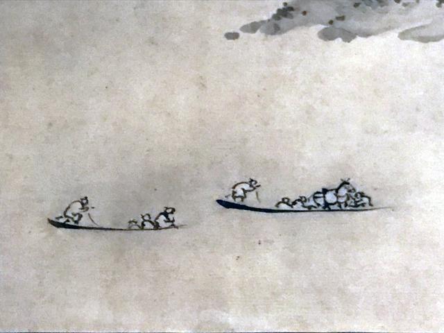 画像: 雪村周継《倣玉澗瀟湘八景図巻》(部分) シンプルながら絶妙な描写です。 photo©cinefil