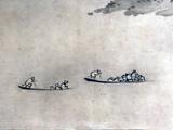 画像: 雪村周継《倣玉澗瀟湘八景図巻》(部分) シンプルながら絶妙な描写です。 photo©cinefil