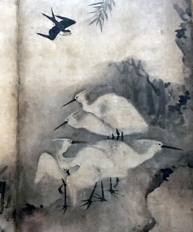 画像: 雪村周継《花鳥図屏風》部分 ミネアポリス美術館蔵 photo©cinefil