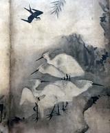 画像: 雪村周継《花鳥図屏風》部分 ミネアポリス美術館蔵 photo©cinefil